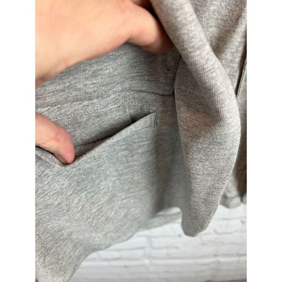 J.JILL gray open front linen rayon unlined knit jacket blazer XS NWOT - Picture 5 of 8